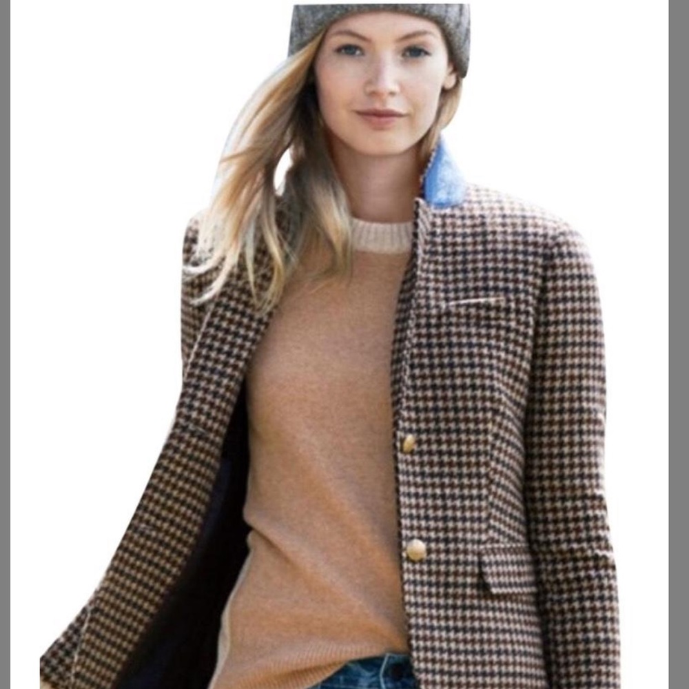 NWT J.Crew Mercantile Houndstooth Blazer - Size 4